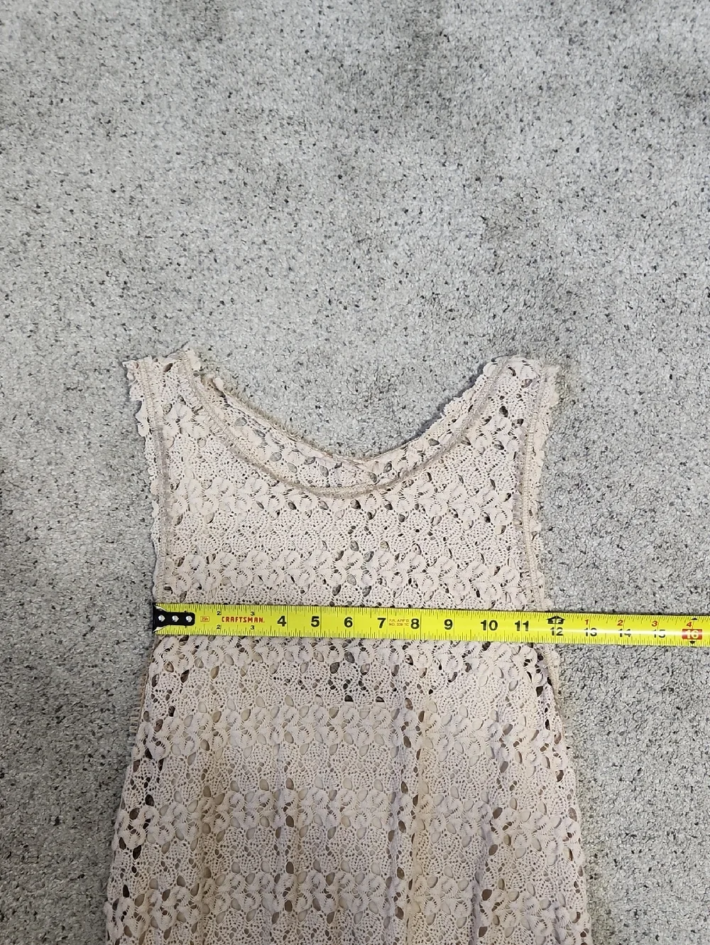 Free People Lily Lace Crochet Blouson Mini Dress in Natural Size Medium - Picture 6 of 11
